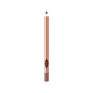 Charlotte Tilbury Lip Cheat Lip Liner in Foxy Brown rose gold and brown lip pencil on white background