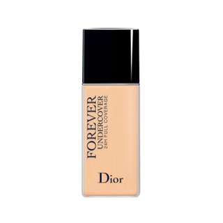 Dior Diorskin Forever Undercover Foundation bottle of foundation with black cap on white background